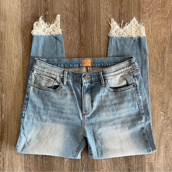 DRIFTWOOD Blue Ankle & Cropped Jeans with Lace Hem - Picture 7 of 8